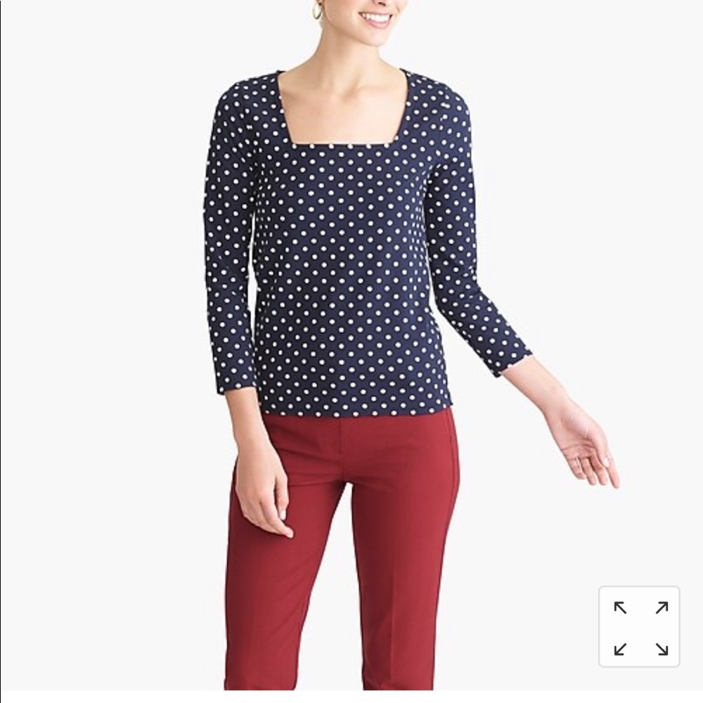 J Crew Square Neck Top